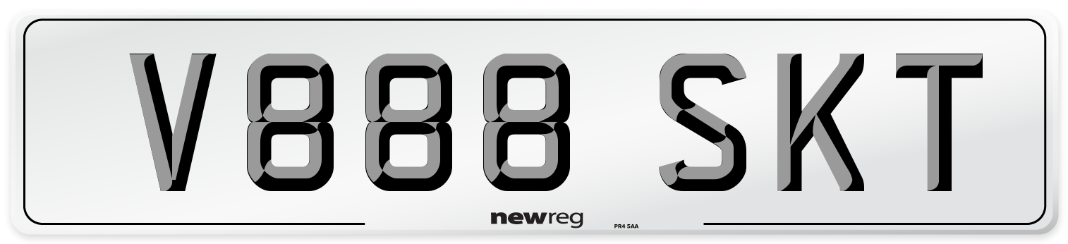 V888 SKT Number Plate from New Reg